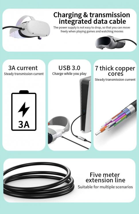 Imagine Cablu prelungitor USB 3.2 type C activ cu alimentare T-M 5m, ku31rep5al