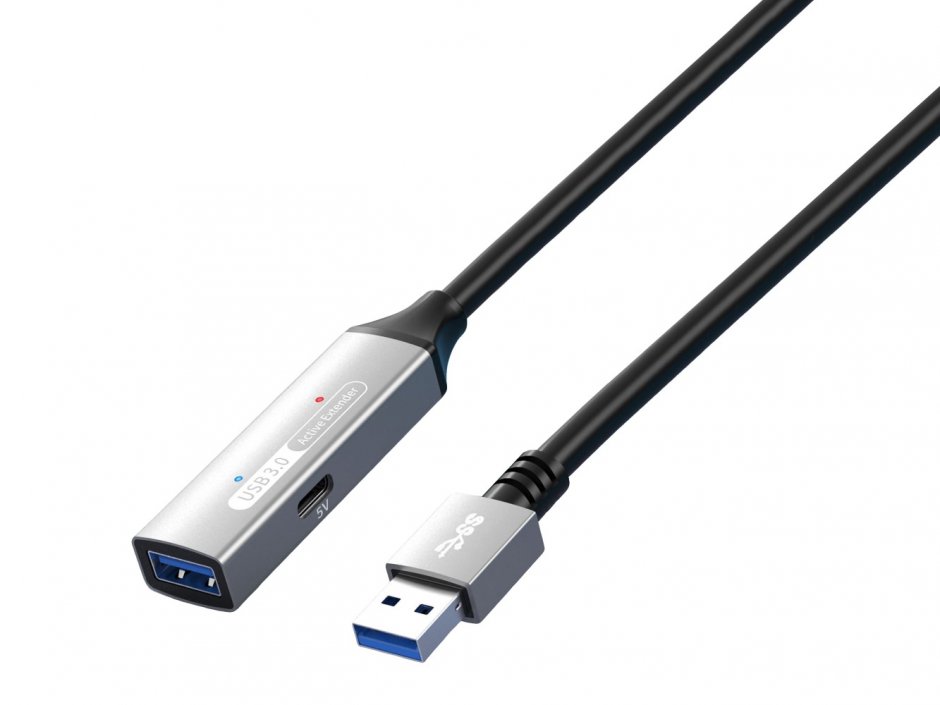 Imagine Cablu prelungitor USB 3.2-A activ cu alimentare T-M 10m, ku3rep10al