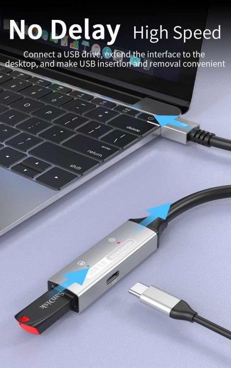 Imagine Cablu prelungitor USB 3.2-A activ cu alimentare T-M 5m, ku3rep5al