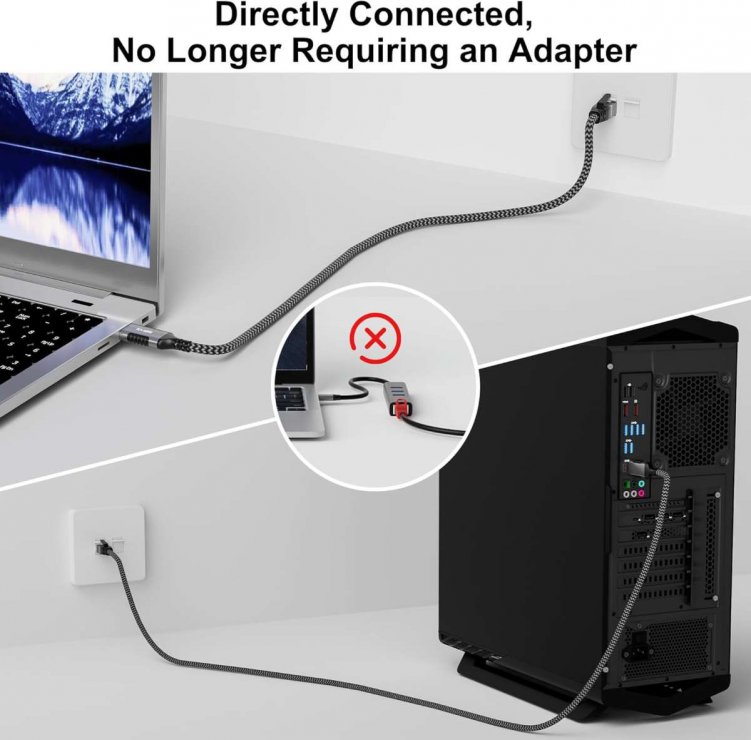 Imagine Cablu de retea USB 3.2-A la RJ45 Cat.6 FTP T-T 2m, kunet2