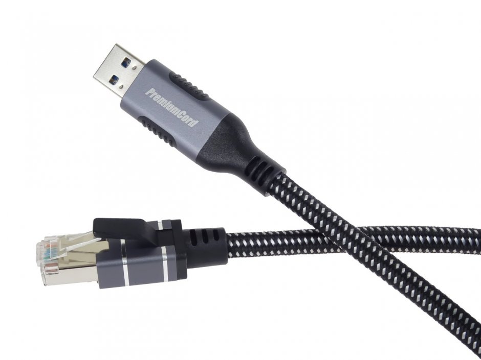 Imagine Cablu de retea USB 3.2-A la RJ45 Cat.6 FTP T-T 3m, kunet3