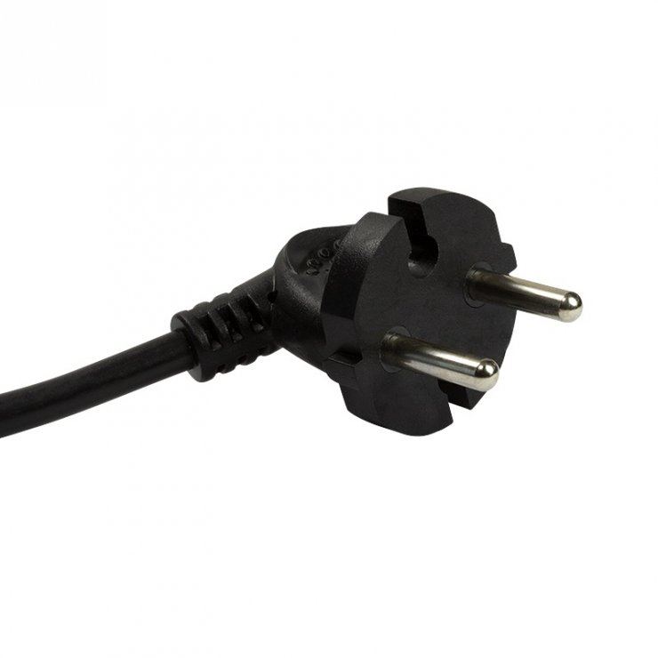 Imagine Prelungitor slim cu 3 prize euro Switch On/OFF 1.5m Negru, Logilink LPS230B
