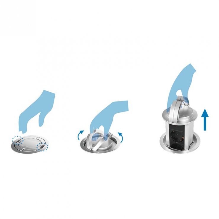 Imagine Prelungitor cu 3 x Schuko tip turn 1.8m, Logilink LPS235A