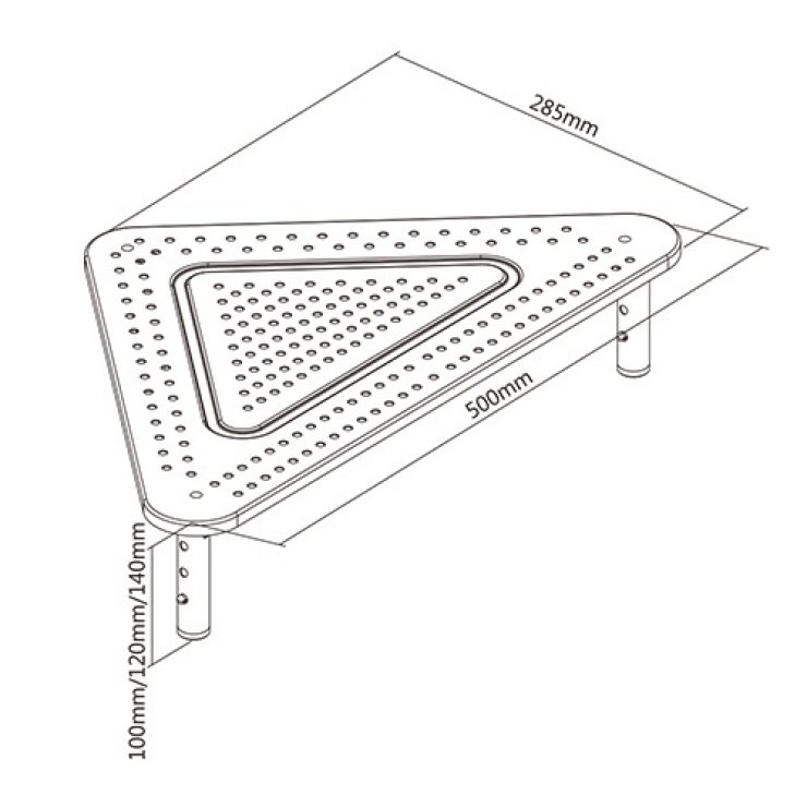 Imagine Stand monitor ajustabil triunghiular Negru, Gembird MS-TABLE-02