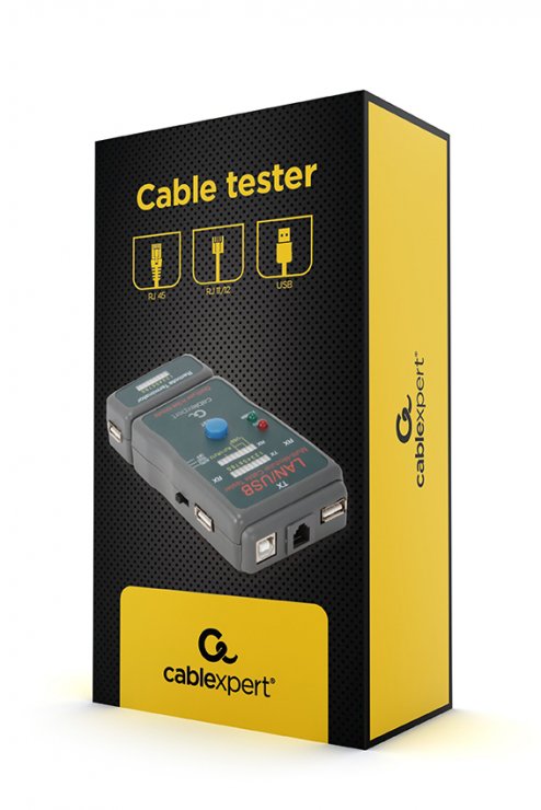 Imagine Tester retea UTP, STP, USB, Gembird NCT-2