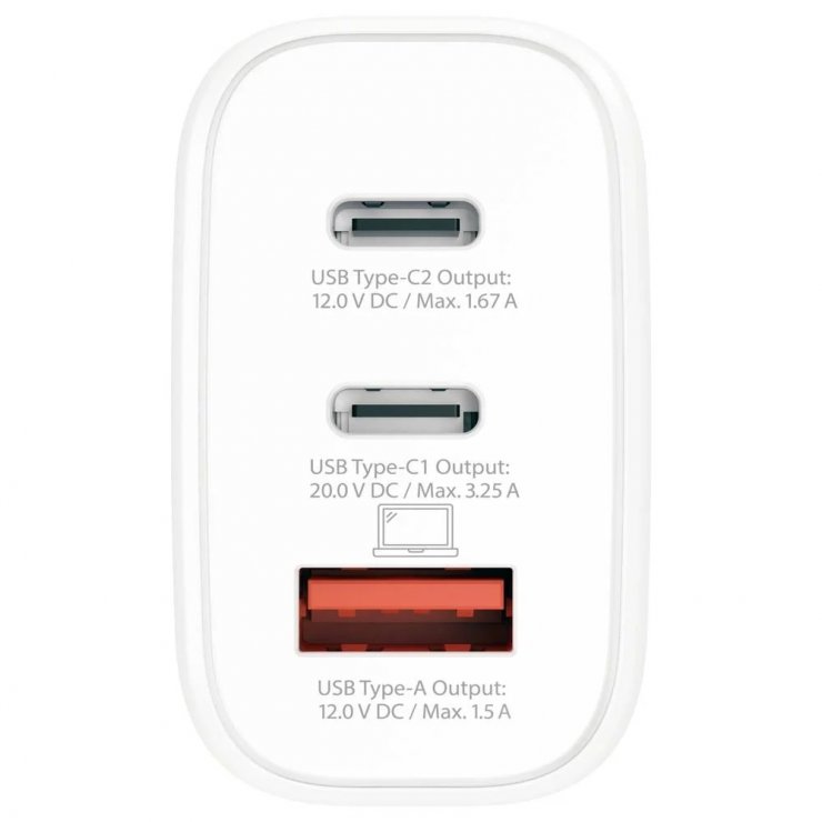 Imagine Incarcator priza 1 x USB-A / 2 x USB-C PD 65W Alb, Skross SKCH001065WPDEUCN