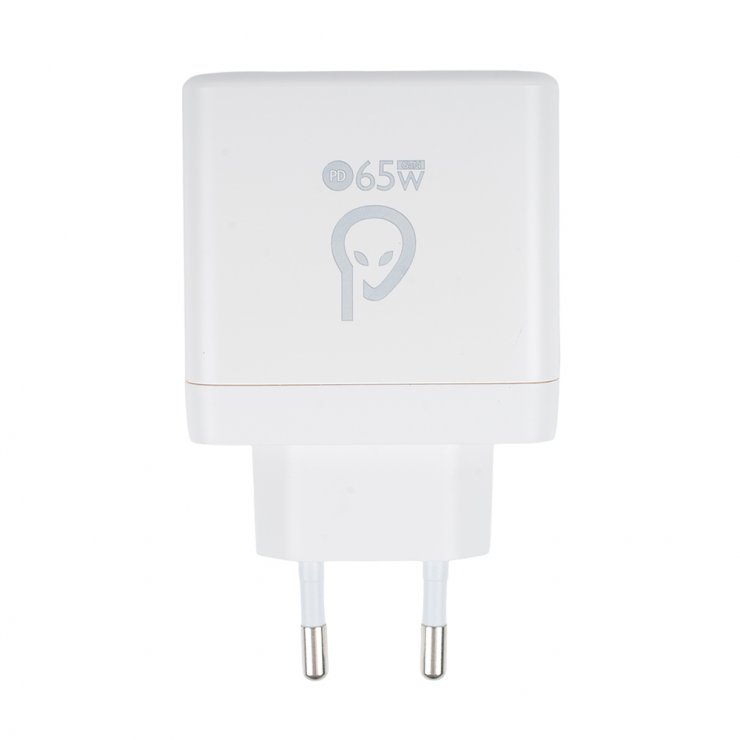 Imagine Incarcator priza 1 x USB-A + 2 x USB type C 60W Alb, Spacer SPAR-TRIOQ-04