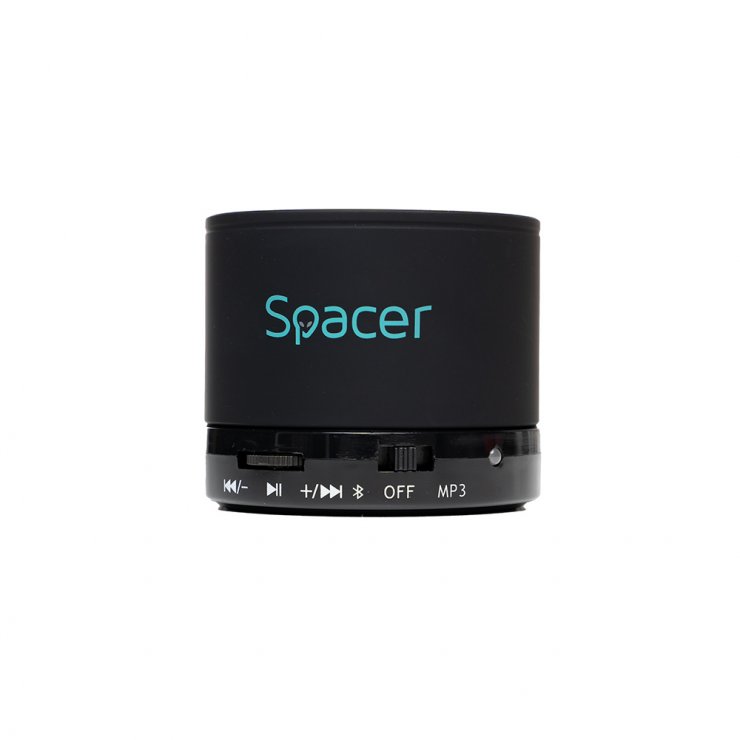 Imagine Boxa portabila bluetooth TOPPER 3W Negru, Spacer SPB-TOPPER-BLK