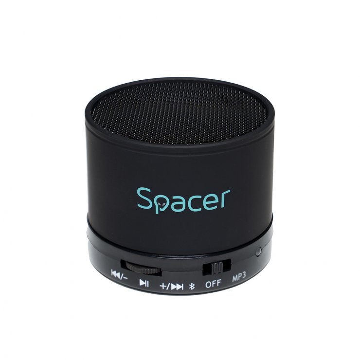 Imagine Boxa portabila bluetooth TOPPER 3W Negru, Spacer SPB-TOPPER-BLK