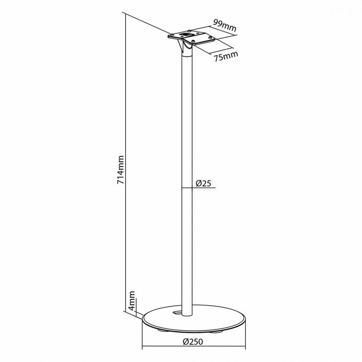 Imagine Suport podea pentru Sonos Era 300 Negru, Nedis SPMT5950BK