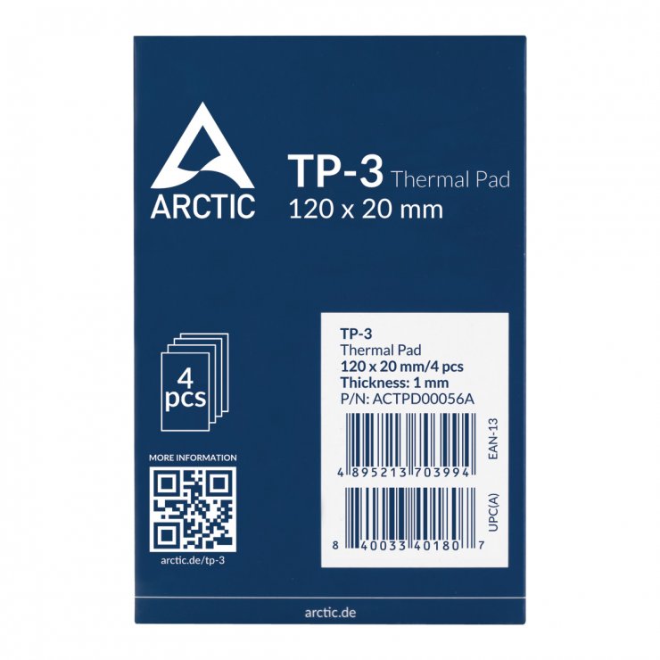 Imagine Set 4 buc pad termic 120x20mmx1mm TP-3, Arctic ACTPD00056A