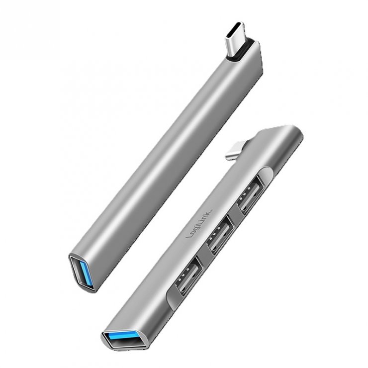 Imagine HUB USB 3.0 type C la 3 x USB-A 2.0 + 1 x USB-A 3.0, Logilink UA0437