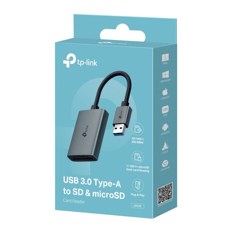 Imagine Cititor de carduri USB-A la SD/microSD, TP-LINK UA430