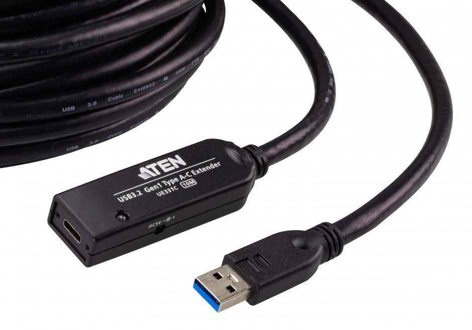 Imagine Cablu prelungitor USB 3.2Gen1 type C la USB-A M-T 10m, ATEN UE331C