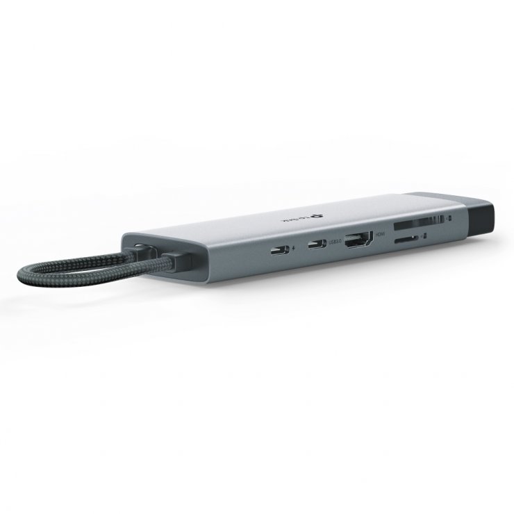 Imagine Docking station USB type C la HDMI 4K60Hz/SD+micro SD/USB type C + 3 x USB-A/Gigabit PD 100W, TP-LINK UH9120C