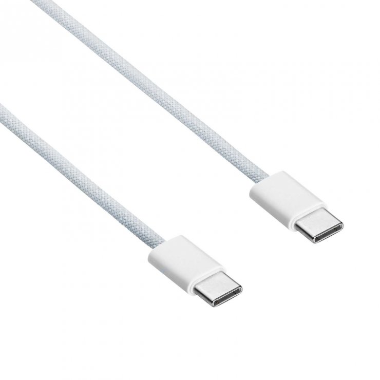 Imagine Cablu USB 2.0 type C T-T 60W 0.5m Alb brodat, Akyga AK-USB-50