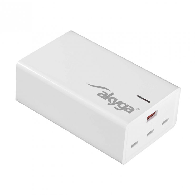 Imagine Incarcator priza 1 x USB-A + 3 x USB type C PD GaN 5-28V/1.5-5A 140W, Akyga AK-CH-25