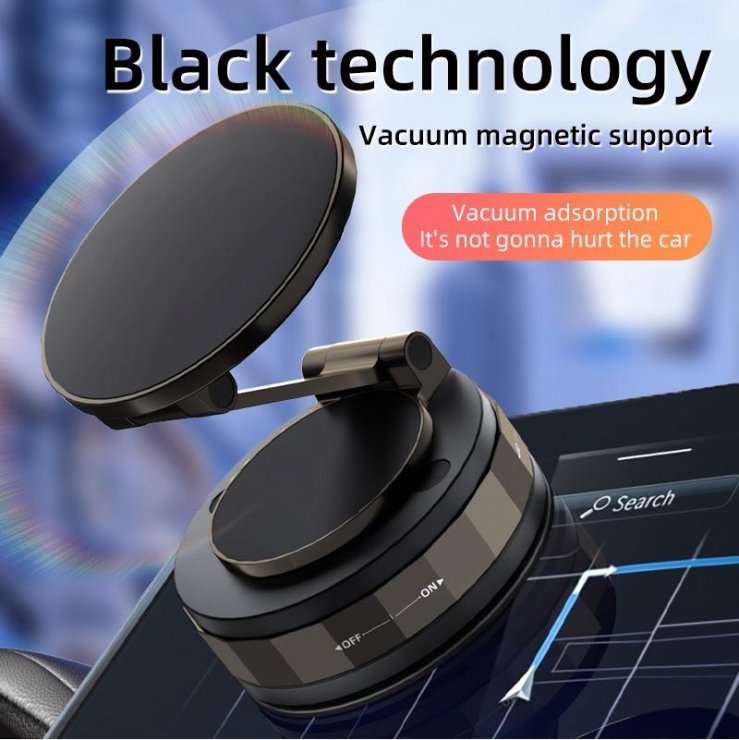 Imagine Suport cu ventuza pentru smartphone montare cu magnet Negru, XO C176