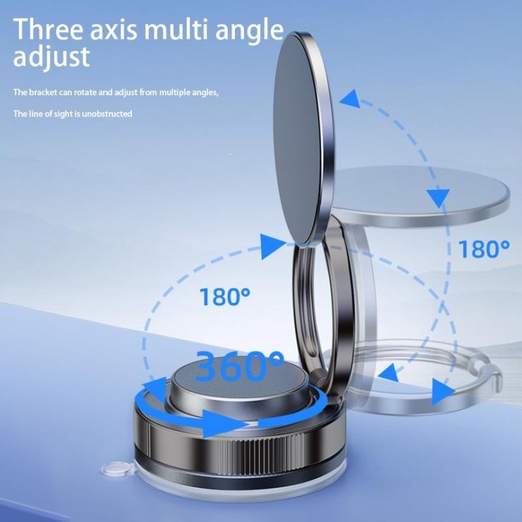 Imagine Suport cu ventuza pentru smartphone montare cu magnet Negru, XO C177