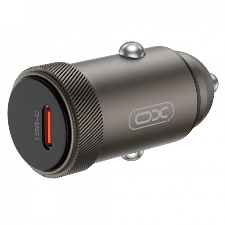 Imagine Incarcator auto 1 x USB-C 30W + cablu USB C-C Aluminiu, XO CC70