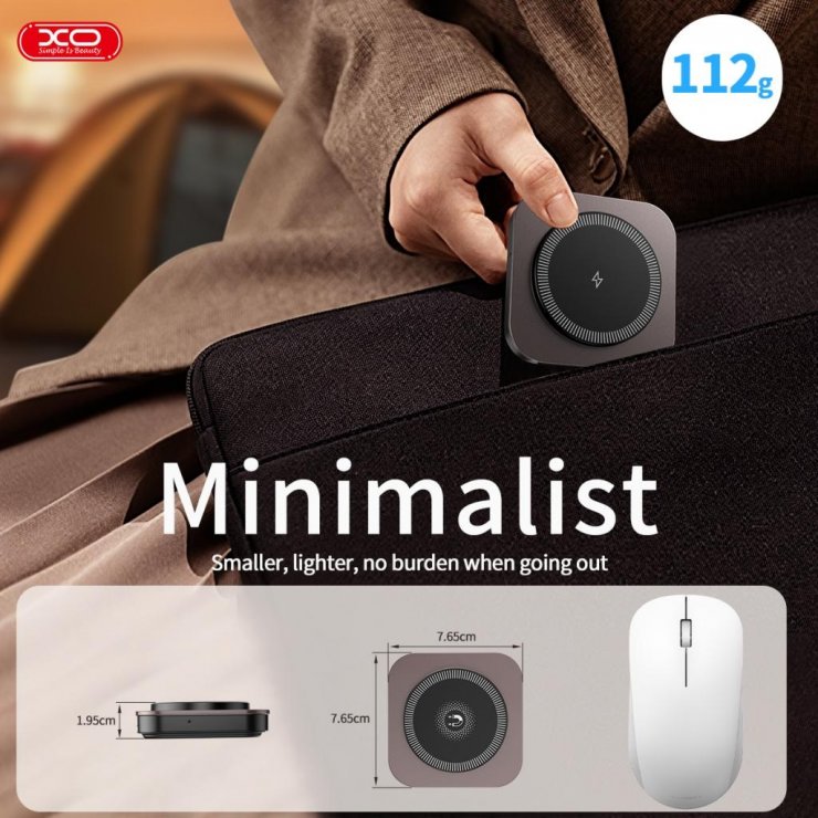 Imagine Statie wireless de incarcare 15W 3in1 Negru, XO CX035