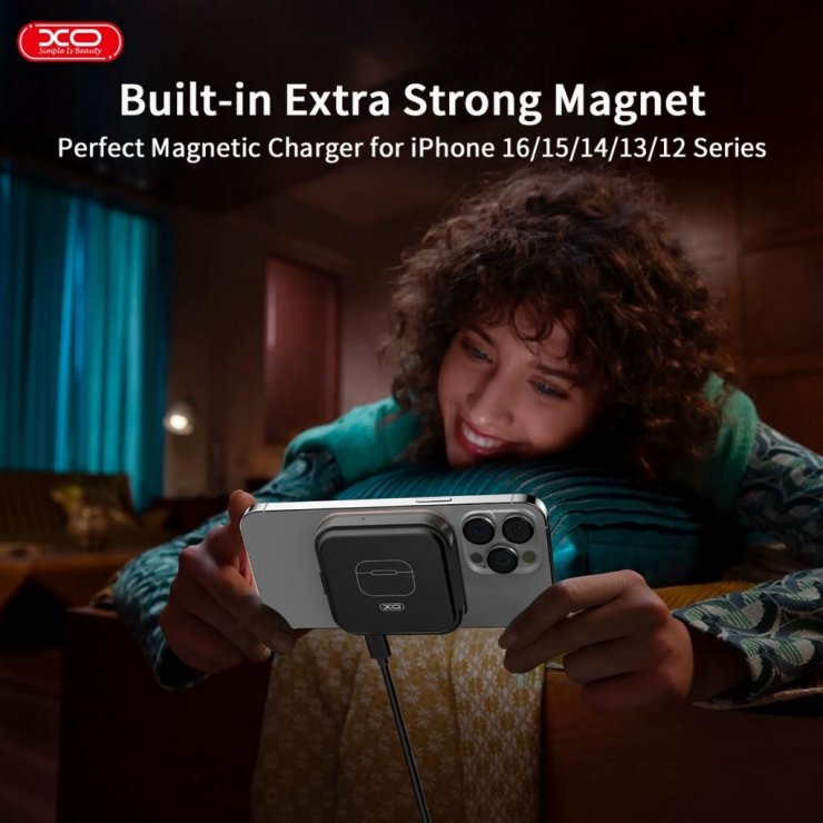 Imagine Statie wireless de incarcare 15W 3in1 Negru, XO CX035