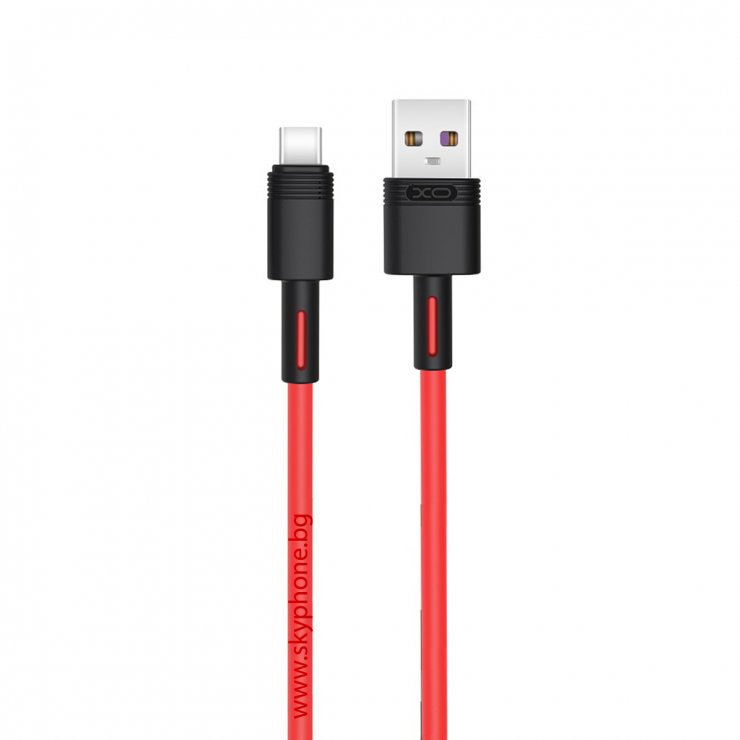 Imagine Cablu USB-A la USB type C 5A 1m Rosu, XO NB-Q166