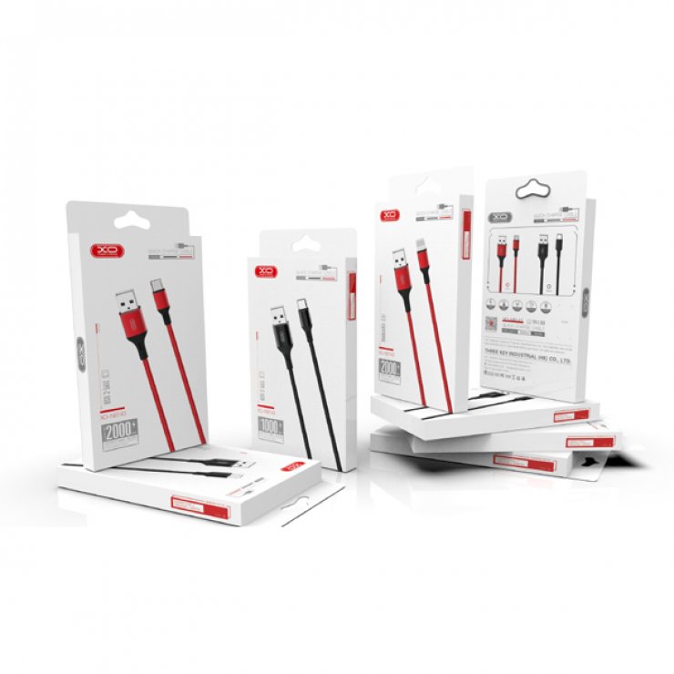 Imagine Cablu USB-A la USB type C 2A 2m Rosu, XO NB143