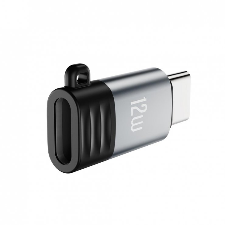 Imagine Adaptor audio Lightning la USB type C 12W pentru breloc M-T Negru, XO NB263B