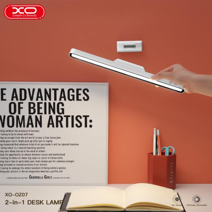 Imagine Lampa cu montare perete/birou + stand Alb, XO OZ07