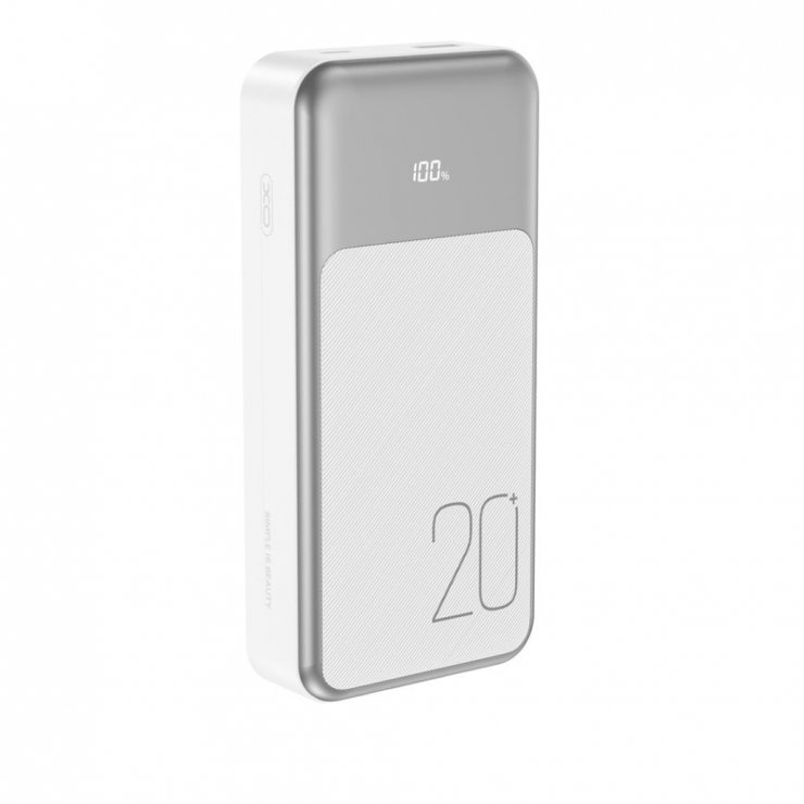 Imagine Power bank 20000 mAh 22.5W cu display + cablu USB-C/Lightning Alb, XO PR249