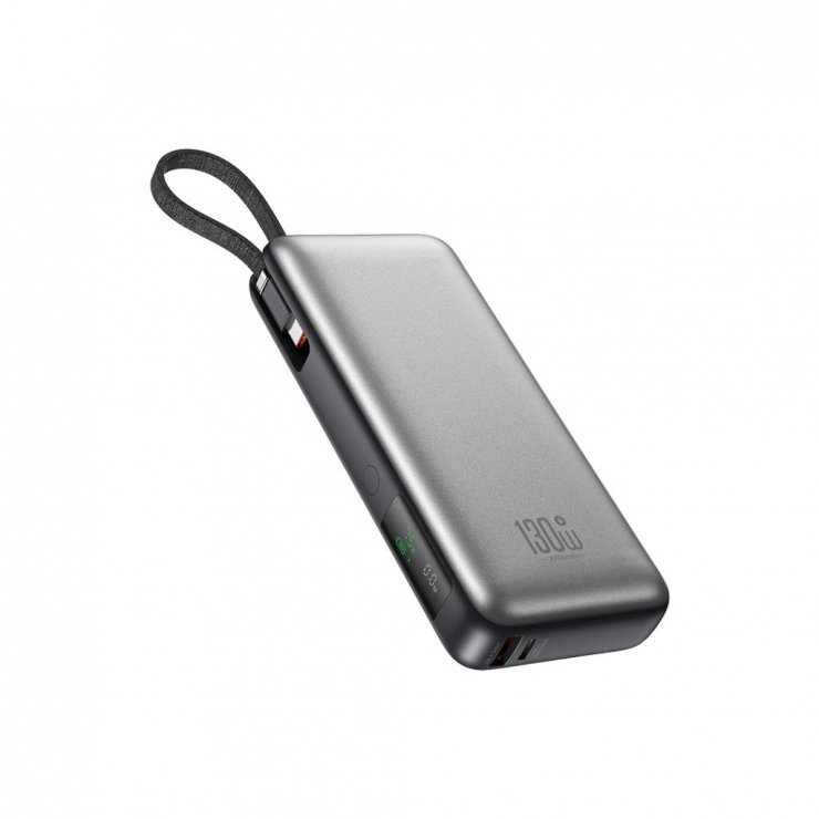 Imagine Power bank 20000 mAh 130W cu display + cablu USB-C Gri, XO PR268