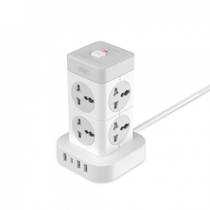 Imagine Priza cub cu 8 x Schuko + 3 x USB-A + USB-C (PD) 2m Alb, XO WL21
