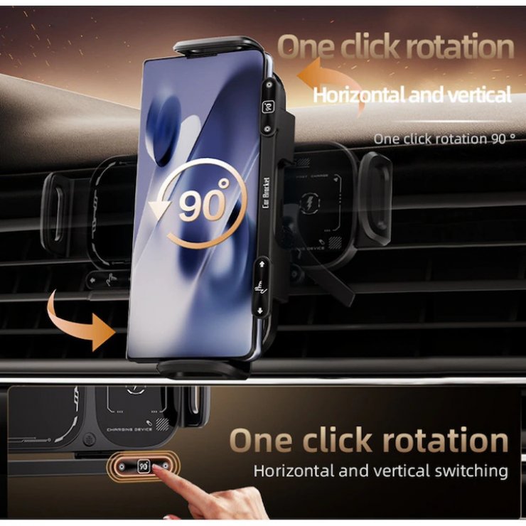 Imagine Suport auto wireless pentru smartphone/tableta 15W, XO WX042