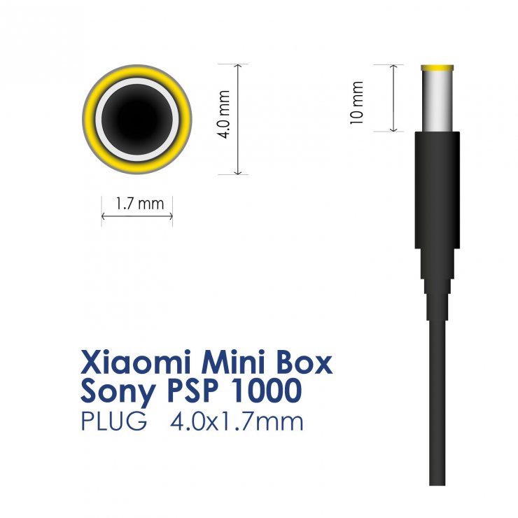 Imagine Incarcator priza DC 4.0x1.7mm 5V/2A 10W Xiaomi TV Box S (3rd gen) / Sony PSP 1000, Akyga AK-PD-31