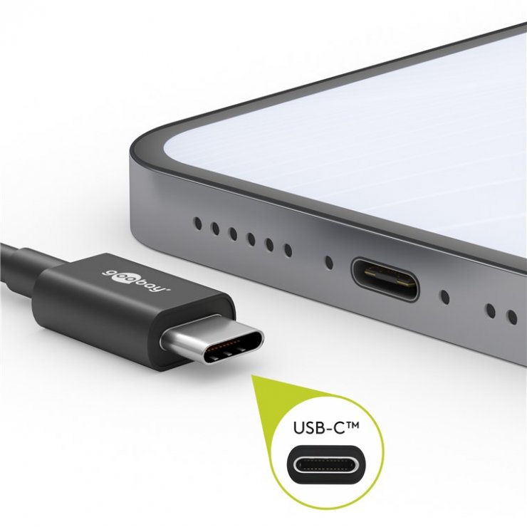 Imagine Cablu USB 2.0 type C T-T 60W 2m, Goobay G51243