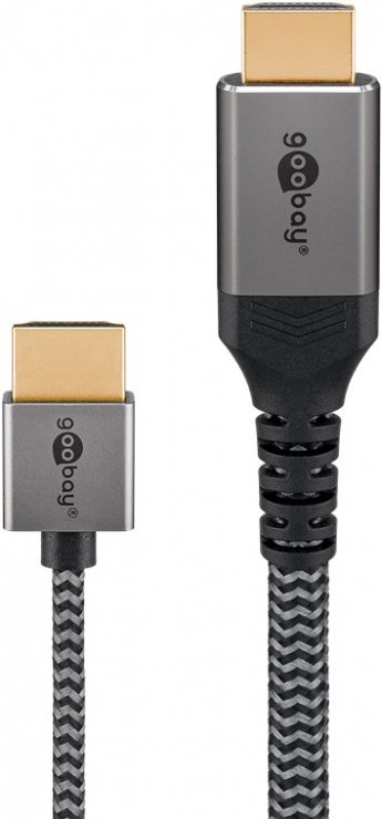 Imagine Cablu Slim High Speed HDMI 4K60Hz T-T 3m brodat, Goobay G75754