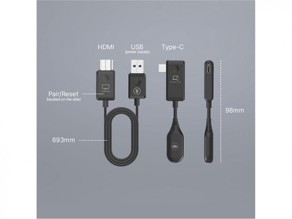 Imagine Extender HDMI Full HD wireless max. 50m, REC-HDMI-C1-MNX