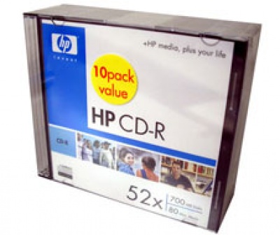 Imagine HP CD-R 52X, carcasa slim