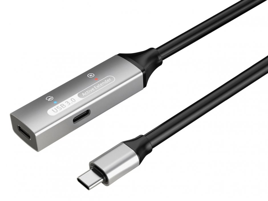 Imagine Cablu prelungitor USB 3.2 type C activ cu alimentare T-M 15m, ku31rep15al