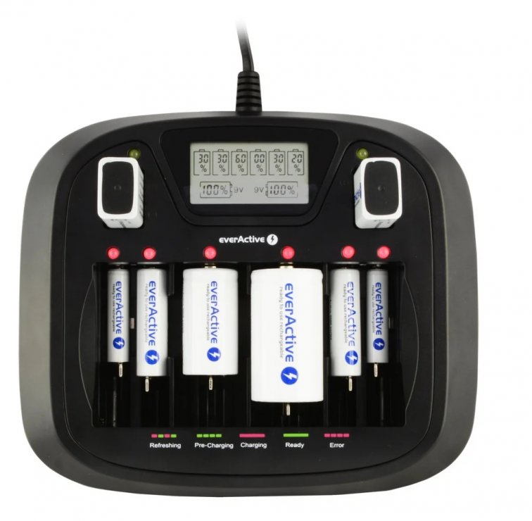 Imagine Incarcator universal pentru 6 acumulatori AA/AAA/C/D/9V, NC900U