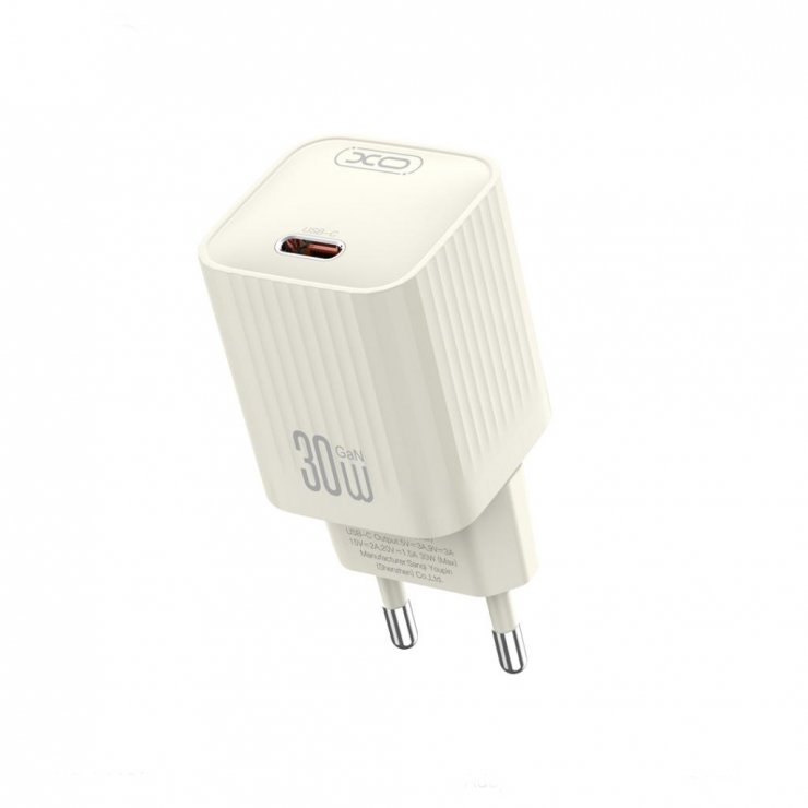 Imagine Incarcator priza USB-C 30W + cablu USB type C Bej, XO L148