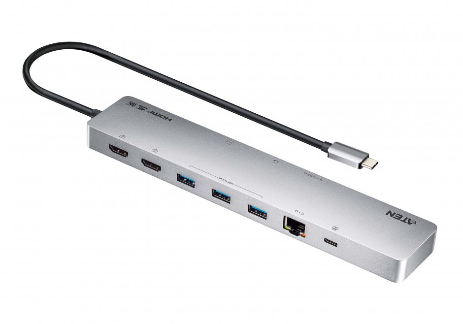 Imagine Docking station USB type C la HDMI 8K/3xUSB-A/micro SD+SD/LAN + PD 100W, ATEN UH3240