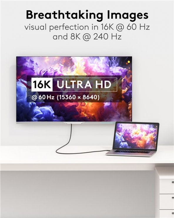 Imagine Cablu Ultra HDMI 16K60Hz/4K240Hz 2m Negru, Goobay G80094