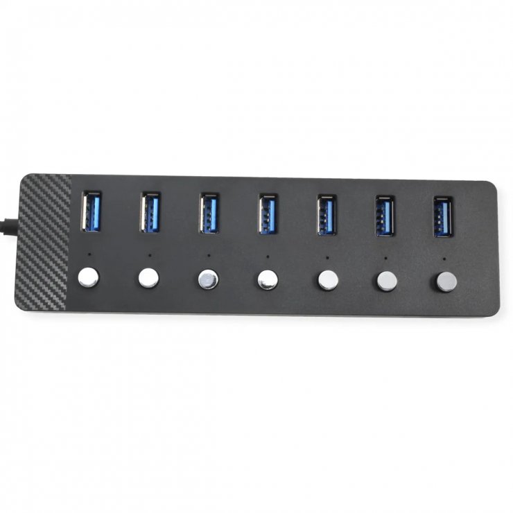 Imagine HUB USB 3.2-A la 7 x USB-A cu switch ON/OFF, Value 14.99.5049-5