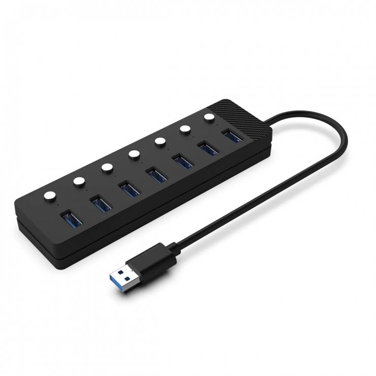 Imagine HUB USB 3.2-A la 7 x USB-A cu switch ON/OFF, Value 14.99.5049-5