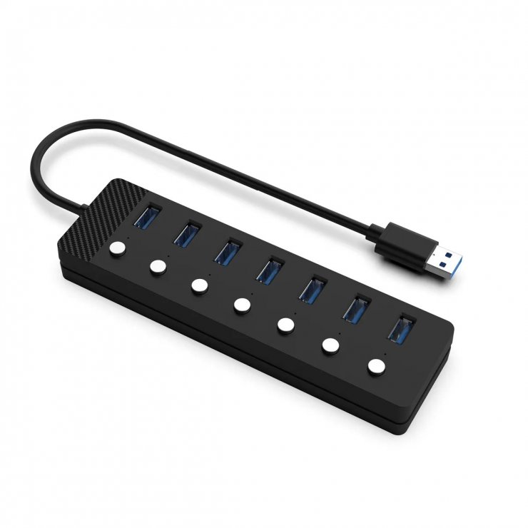 Imagine HUB USB 3.2-A la 7 x USB-A cu switch ON/OFF, Value 14.99.5049-5