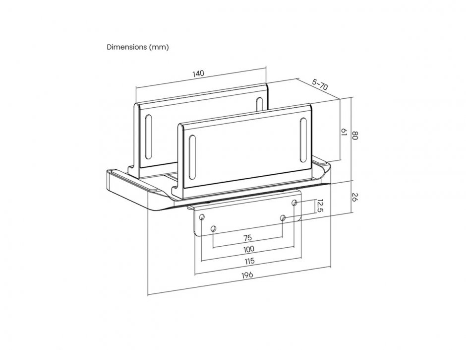 Imagine Suport multifunctional pentru NUC/Mini PC, Roline 17.03.0035