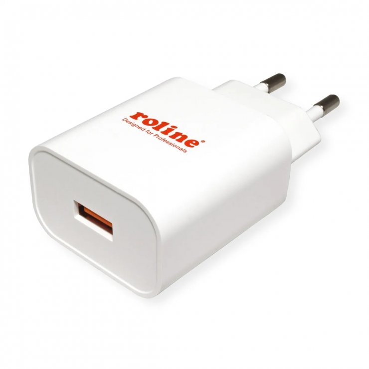 Imagine Incarcator priza 1 x USB-A Quick Charge 3.0 18W, Roline 19.11.1061