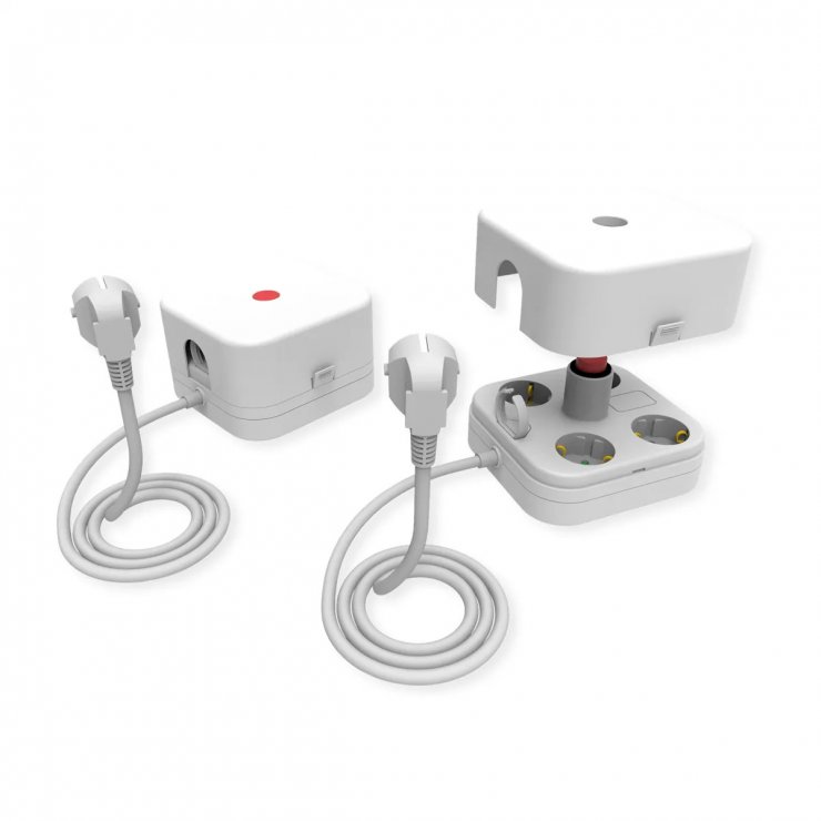Imagine Prelungitor Schuko cu 4 prize Switch ON/OFF 1.5m + carcasa Alb, Value 19.99.0973
